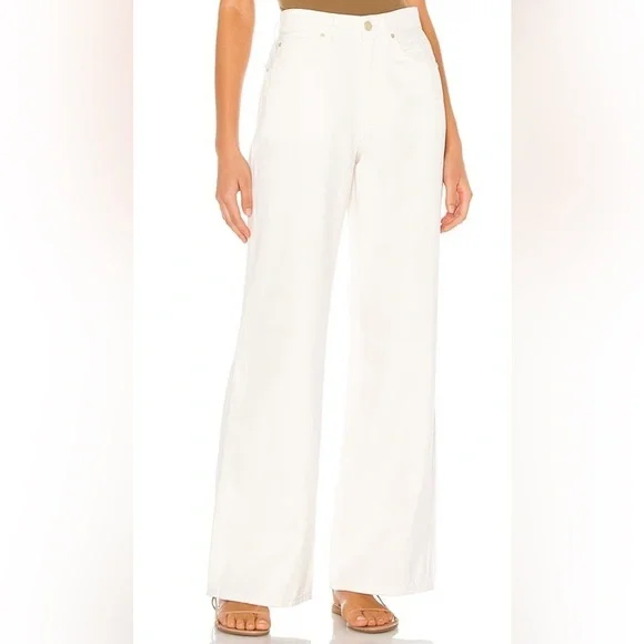 0306 - WEWOREWHAT High Rise Wide Leg Rigid Linen size 30 - Picture 1 of 5